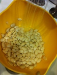 Rinse seeds under hot water